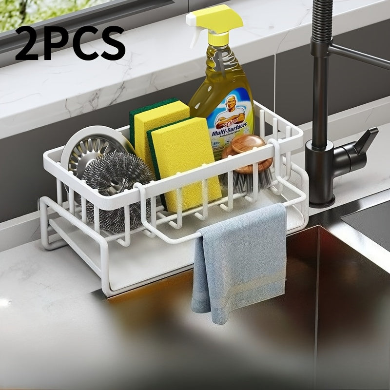 Heavy-Duty Dish Drying Rack - Space-Saving 2-Tier Dish Drainer with Drainboard, Plate, Bowl, Cup, Knife, Fork Rack - Compact Kitchen Organizer for Countertop, Sink - Ideal Mother's Day Gift for Women, Home & Restaurant Use, Sleek Design, Durable