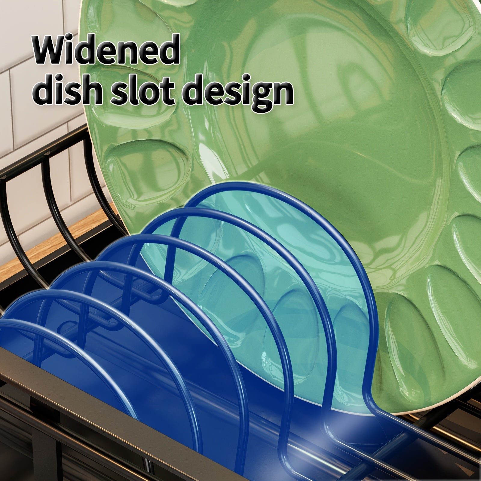 Dish Drying Rack, Dish Rack, Dish Racks For Kitchen Counter, Dish Drainer With Removable Utensil Holder, Drainboard And Swivel Spout.
