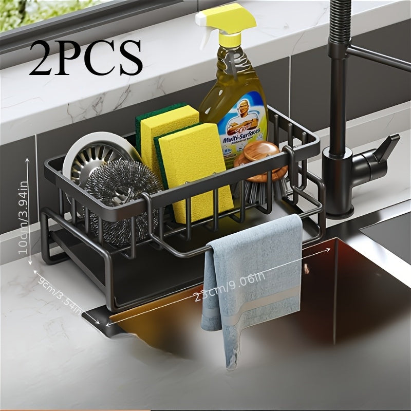 Luxury Kitchen Dish Rack - Double-Tier, Rust-Resistant, with Drain Tray, Knife Holder, Easy to Clean, Large Capacity, Efficient Drainage Design