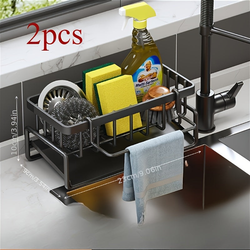 Heavy-Duty Dish Drying Rack - Space-Saving 2-Tier Dish Drainer with Drainboard, Plate, Bowl, Cup, Knife, Fork Rack - Compact Kitchen Organizer for Countertop, Sink - Ideal Mother's Day Gift for Women, Home & Restaurant Use, Sleek Design, Durable
